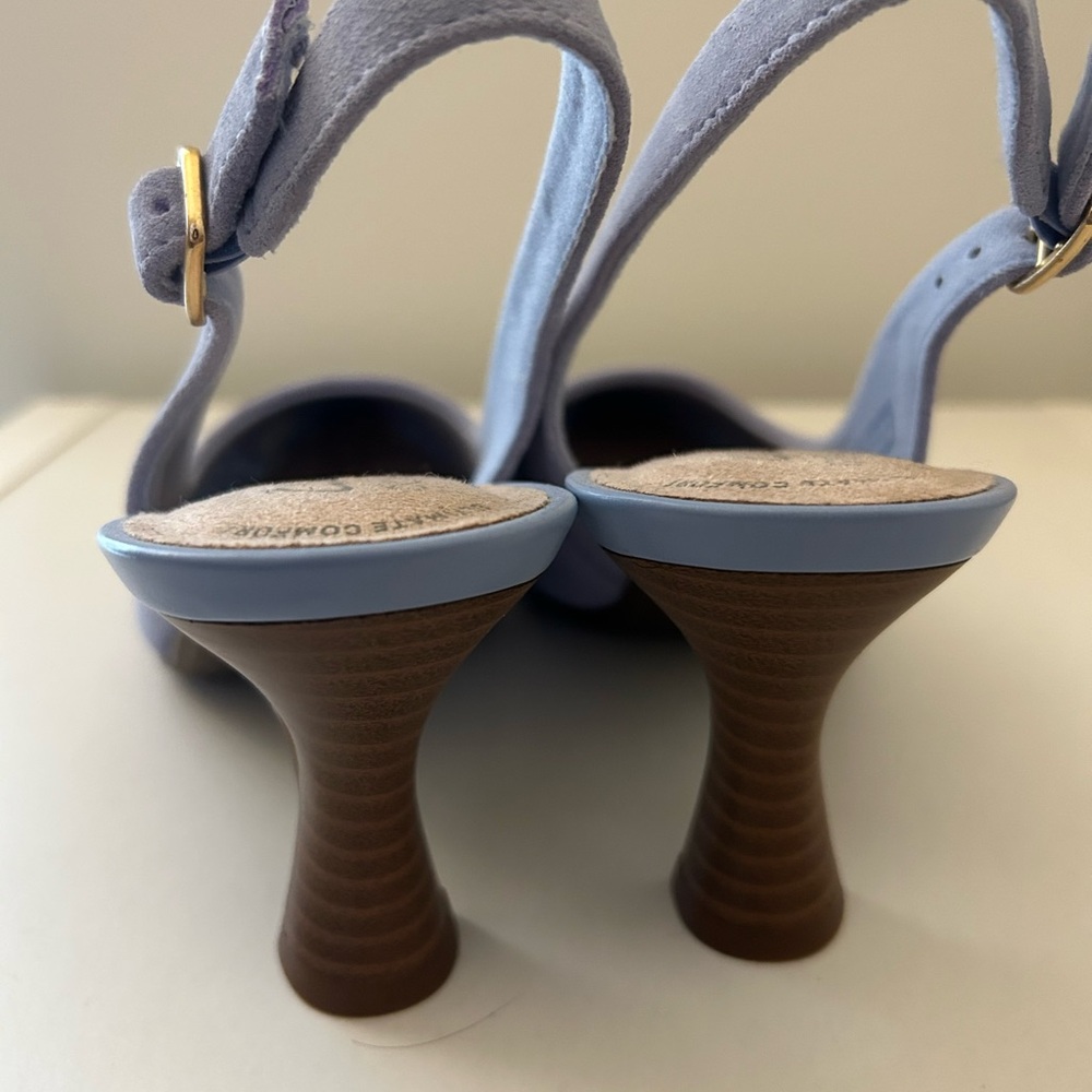 Clarks Women's Powder Blue Slingback Heels - Picture 3 of 6